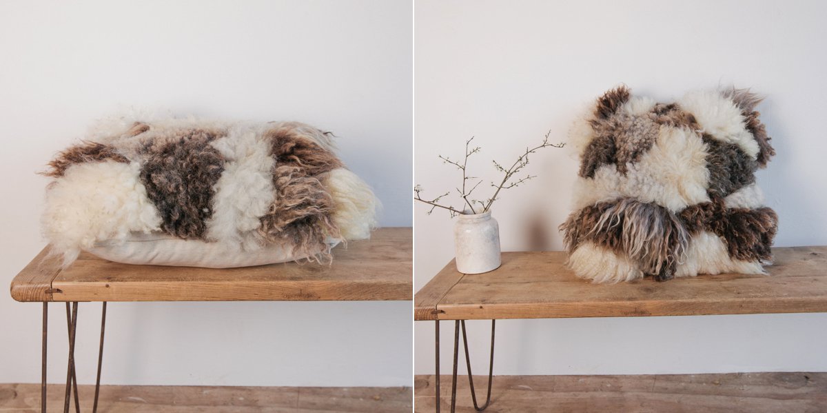 felted sheepskins